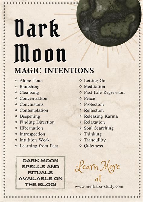 Witchcraft during the dark moon